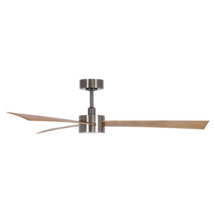 Lucci air 21610449 - Ventilador de techo LED regulable CLIMATE 1xGX53/12W/230V marrón/cromo brillante + control remoto