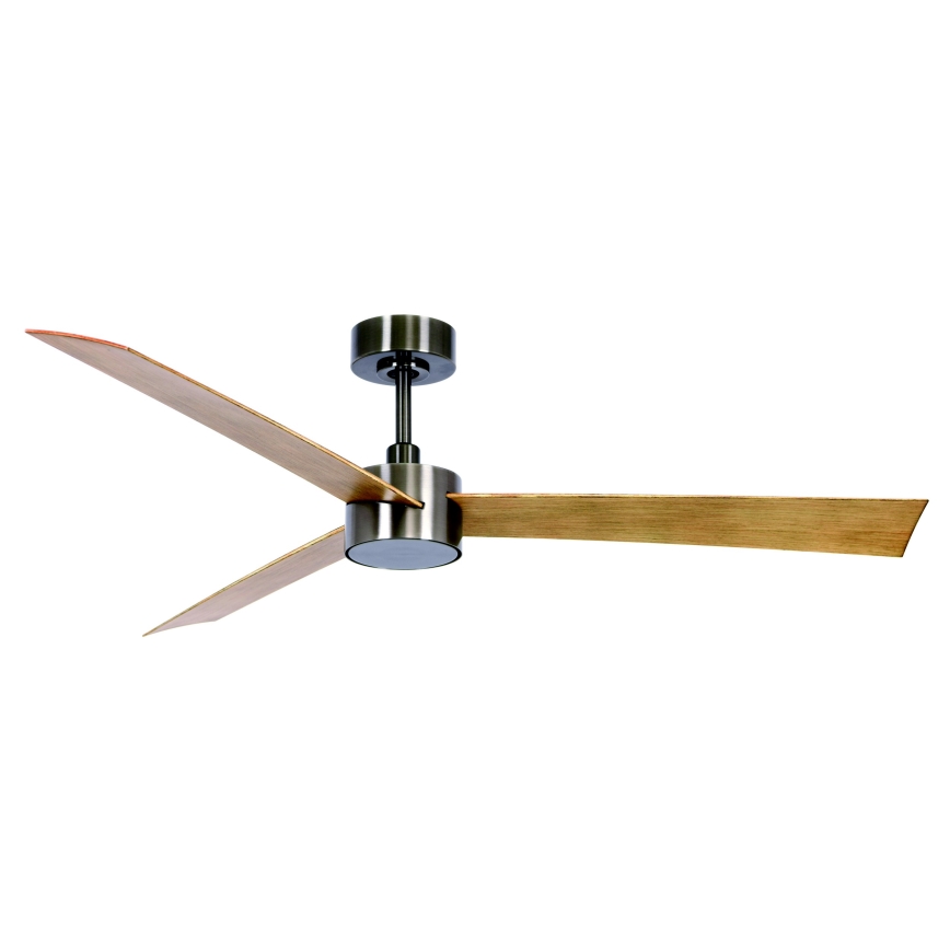 Lucci air 21610449 - Ventilador de techo LED regulable CLIMATE 1xGX53/12W/230V marrón/cromo brillante + control remoto