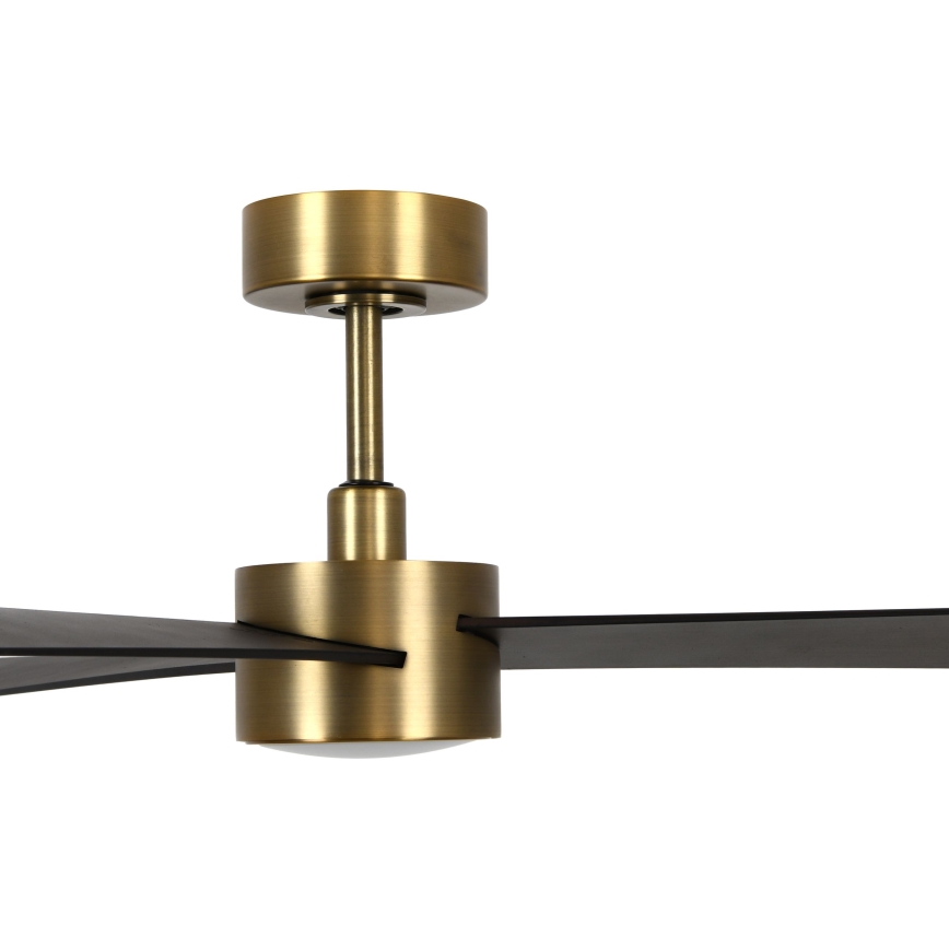 Lucci air 21610549- Ventilador de techo LED regulable CLIMATE 1xGX53/12W/230V wengué/dorado + mando a distancia