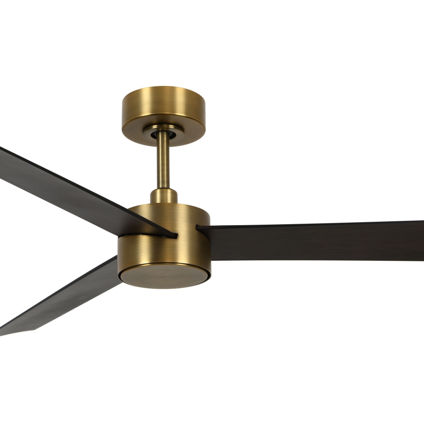 Lucci air 21610549- Ventilador de techo LED regulable CLIMATE 1xGX53/12W/230V wengué/dorado + mando a distancia