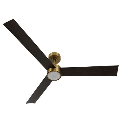 Lucci air 21610549- Ventilador de techo LED regulable CLIMATE 1xGX53/12W/230V wengué/dorado + mando a distancia