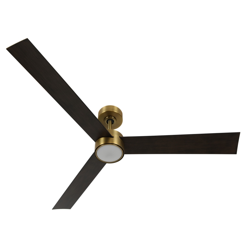 Lucci air 21610549- Ventilador de techo LED regulable CLIMATE 1xGX53/12W/230V wengué/dorado + mando a distancia