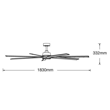 Lucci air 21610849 - Ventilador de techo ATLANTA 1xGX53/12W/230V blanco + mando a distancia