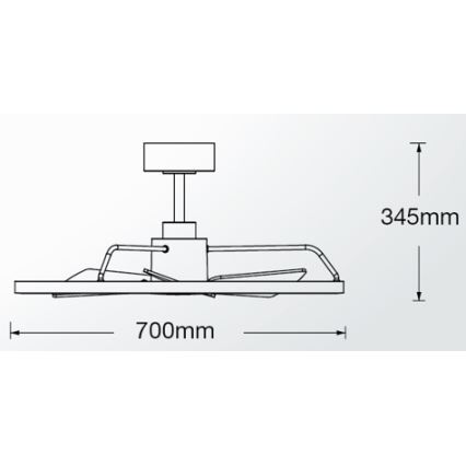 Lucci Air 21612286 - Ventilador de techo LED regulable CESSNA LED/36W/230V 3000/4000/5000K blanco + control remoto