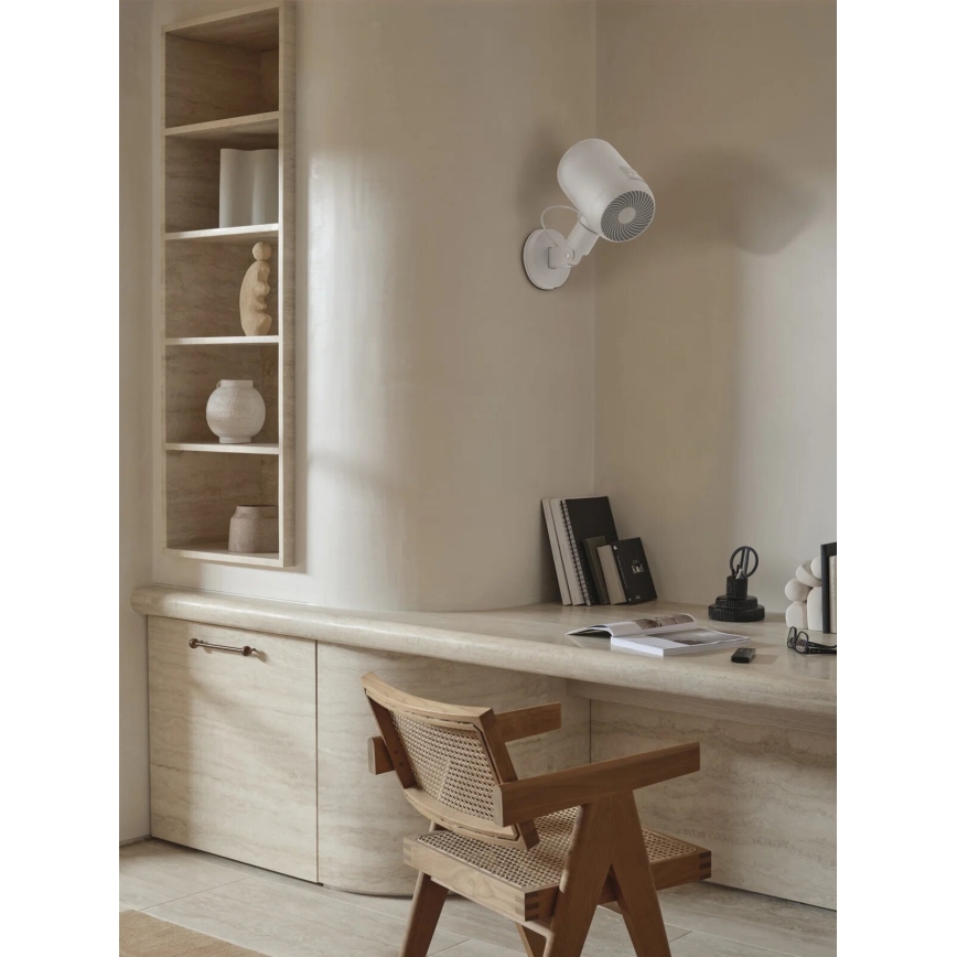 Lucci Air 21612549 - Ventilador de pared JET 32W/230V blanco + control remoto
