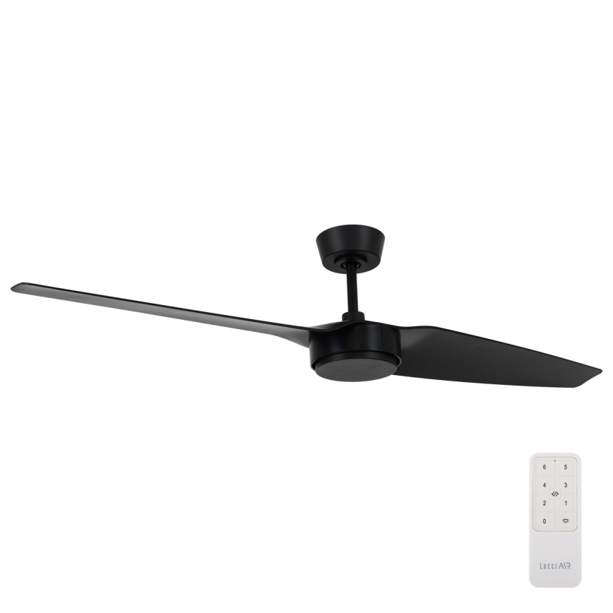 Lucci air 21615449 - Ventilador de techo CONDOR negro + control remoto