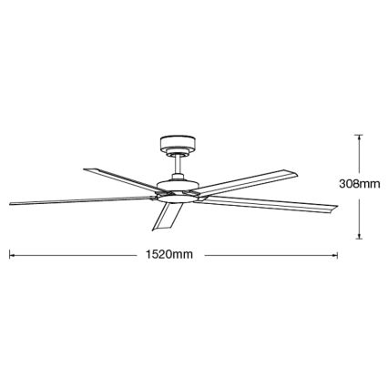 Lucci air 21616049 - Ventilador de techo MONZA IP55 blanco + control remoto