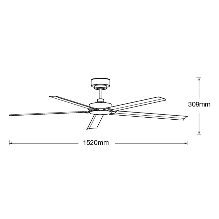 Lucci air 21616049 - Ventilador de techo MONZA IP55 blanco + control remoto