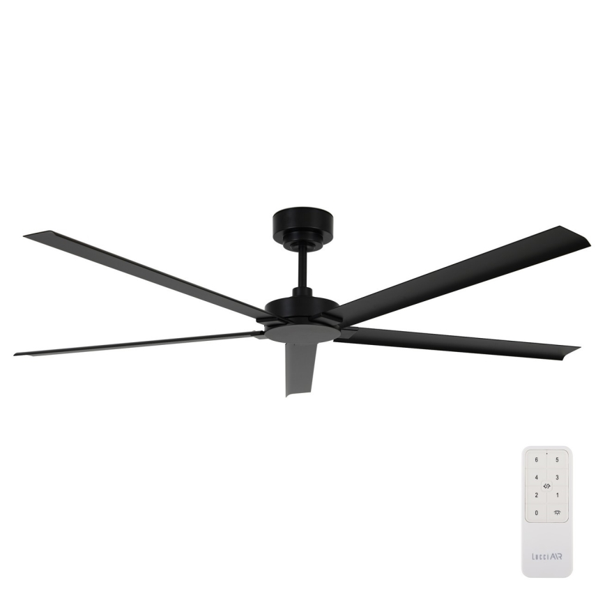 Lucci air 21616149 - Ventilador de techo MONZA IP55 negro + control remoto