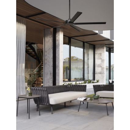 Lucci air 21616149 - Ventilador de techo MONZA IP55 negro + control remoto