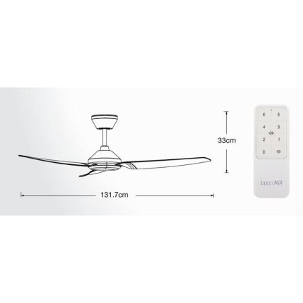 Lucci air 21616249 - Ventilador de techo POLIS IP55 blanco + control remoto