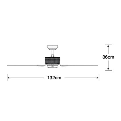 Lucci air 510297 - Ventilador de techo FIJIAN blanco