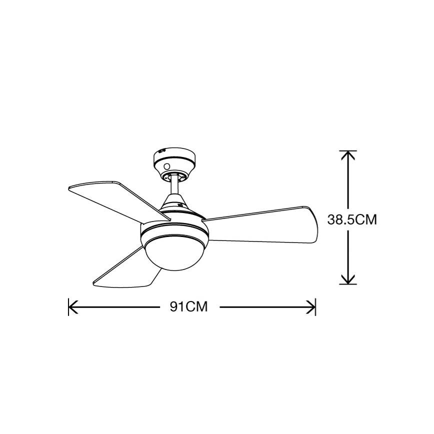 Lucci Air 512311 - Ventilador de techo AIRLIE HUGGER 2xE27/15W/230V madera/marrón + control remoto