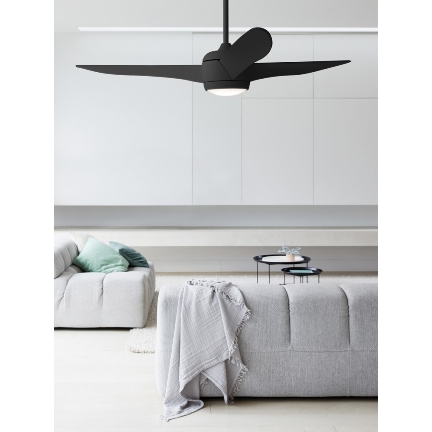 Lucci air 512910 - Ventilador de techo LED AIRFUSION NORDIC LED/20W/230V negro + control remoto