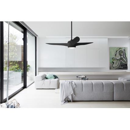 Lucci air 512910 - Ventilador de techo LED AIRFUSION NORDIC LED/20W/230V negro + control remoto