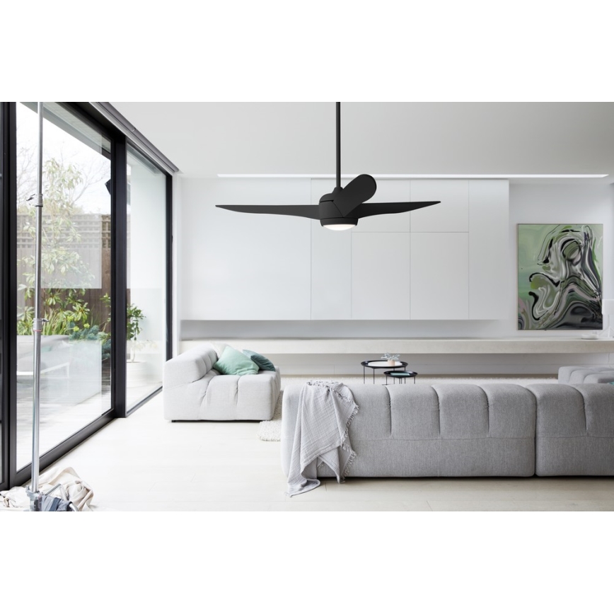 Lucci air 512910 - Ventilador de techo LED AIRFUSION NORDIC LED/20W/230V negro + control remoto