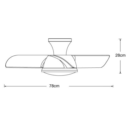 Lucci air 513071 - Ventilador de techo LED regulable SYROS LED/18W/230V 3000/4000/6000K blanco + control remoto
