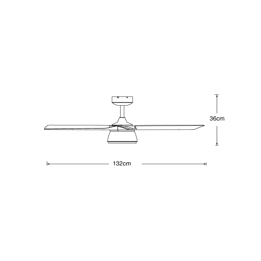 Lucci air 513072 - Ventilador de techo LED regulable BRONX LED/18W/230V 3000/4000/6000K negro/cromo brillante + control remoto