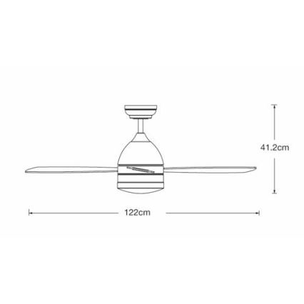 Lucci air 513075 - Ventilador de techo LED VECTOR LED/25W/230V 3000/4200/6500K blanco + control remoto