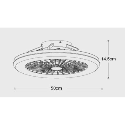 Lucci Air 513200 - Plafón LED regulable con ventilador OSLO LED/20W/230V 3000/4500/6500K blanco + control remoto
