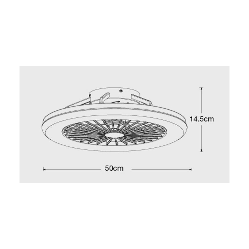 Lucci Air 513200 - Plafón LED regulable con ventilador OSLO LED/20W/230V 3000/4500/6500K blanco + control remoto