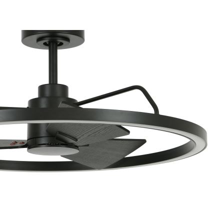 Lucci Air 516124 - Ventilador de techo LED regulable CESSNA LED/36W/230V 3000/4000/5000K negro + control remoto