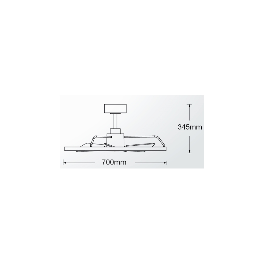Lucci Air 516124 - Ventilador de techo LED regulable CESSNA LED/36W/230V 3000/4000/5000K negro + control remoto