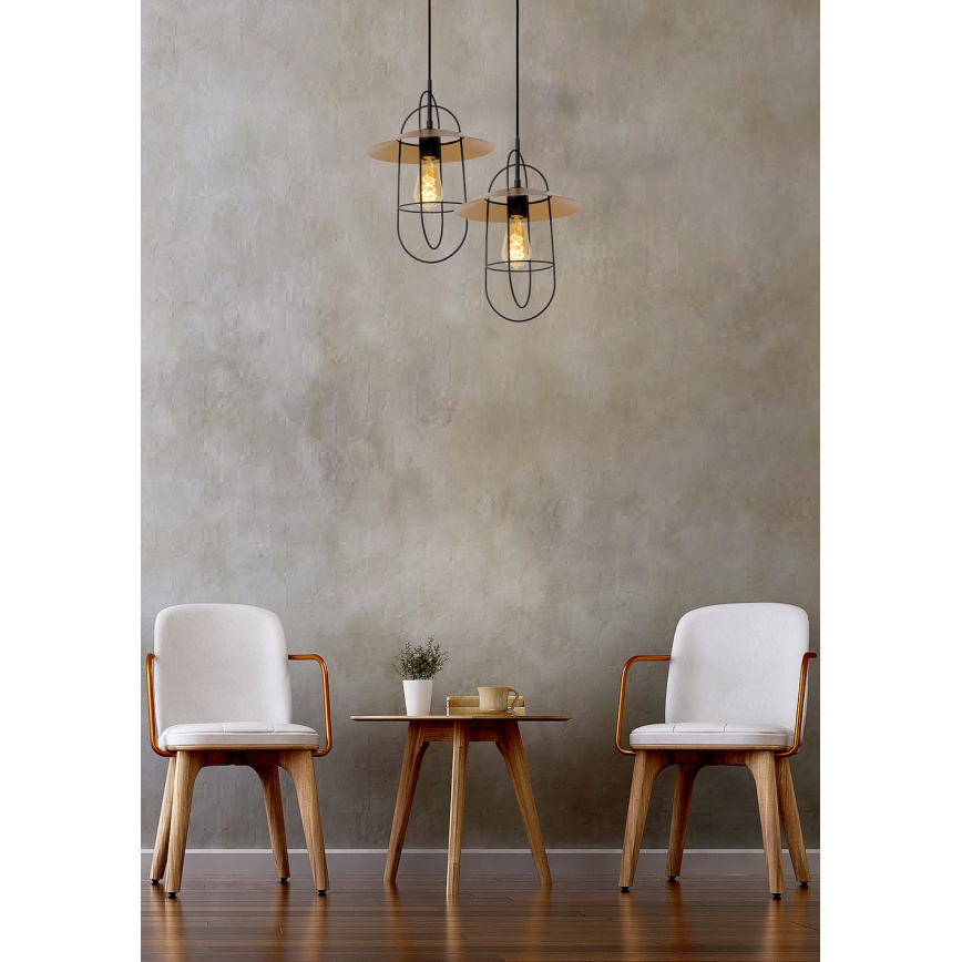 Lucide 74309/01/02 - Lámpara colgante MASSON 1xE27/40W/230V dorado