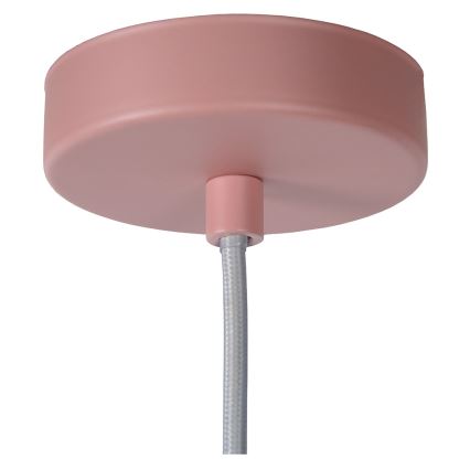 Lucide 78393/38/66 - Lámpara colgante MERLINA 1xE27/60W/230V rosa