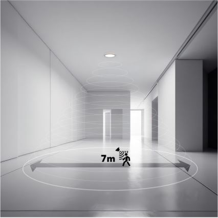 Lámpara LED para baño con sensor de movimiento y sensor crepuscular NIVERA LED/12W/230V IP54 3000/4000/6000K diámetro 22,5 cm blanca + mando a distancia