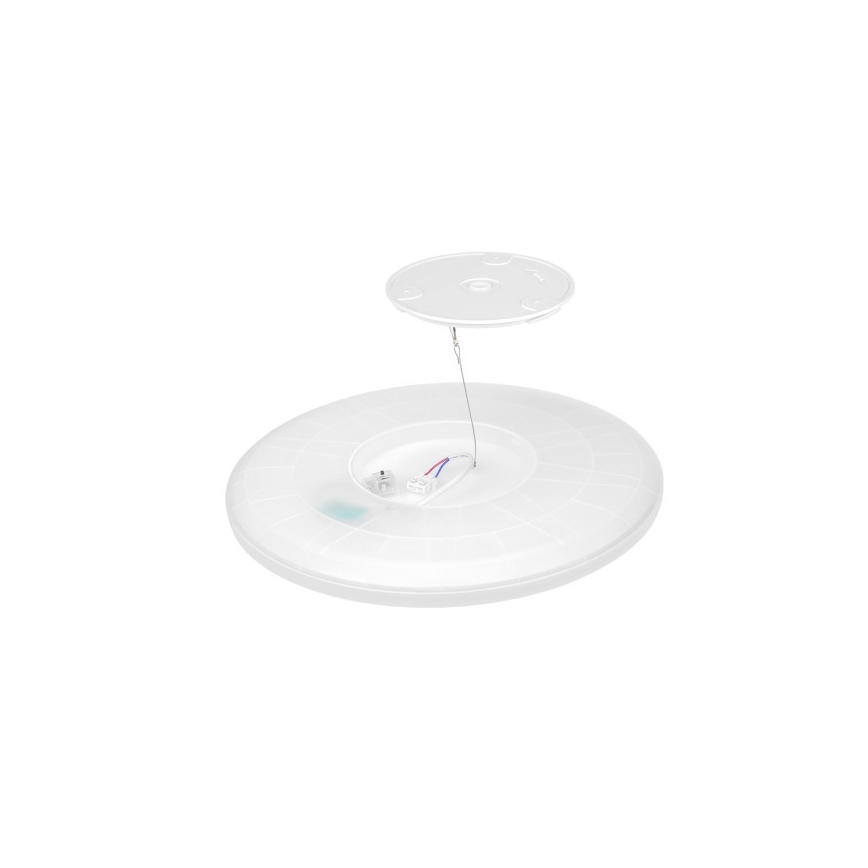 Luminaria LED para baño con sensor de movimiento y crepúsculo NIVERA LED/12W/230V IP54 3000/4000/6000K Ø 22,5 cm negra + mando a distancia