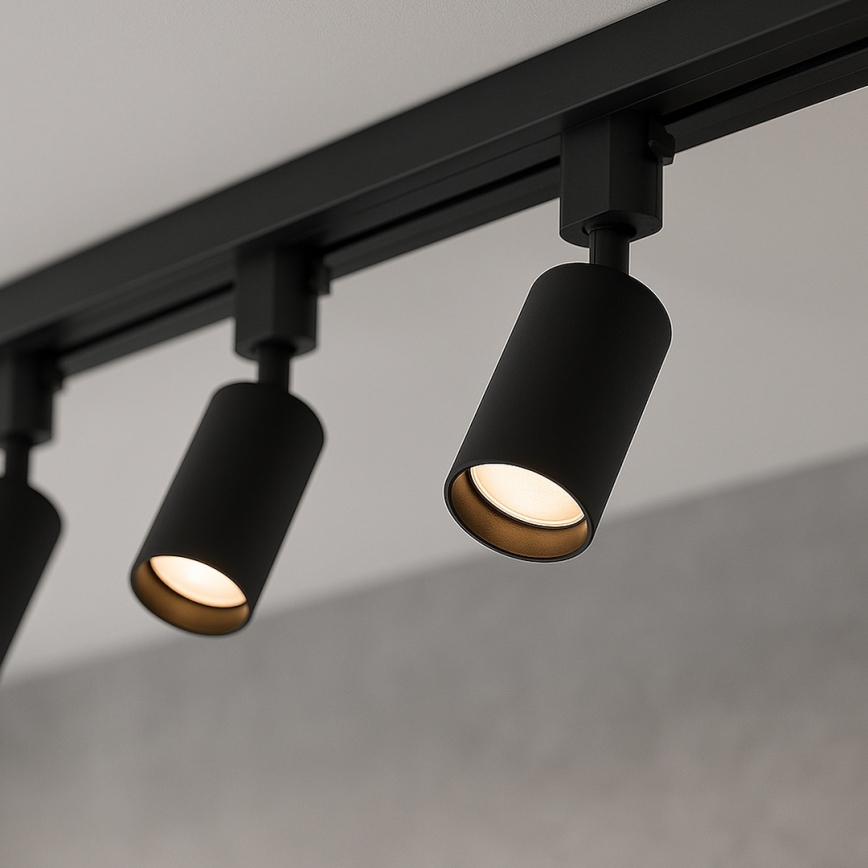 Luminaria de carril TIGER 3xGU10/10W/230V negra