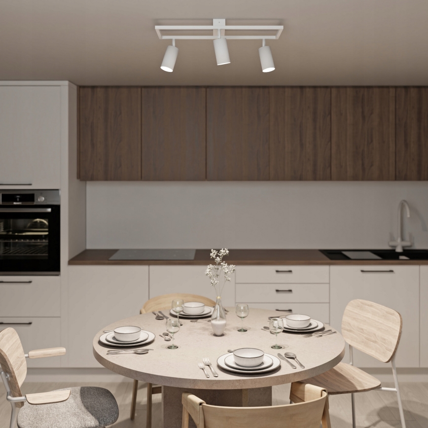 Luminaria de focos 3xGU10/30W/230V blanca