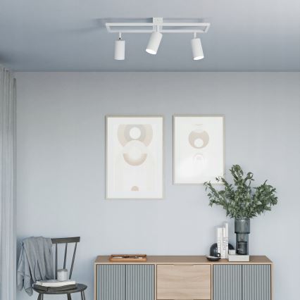 Luminaria de focos 3xGU10/30W/230V blanca