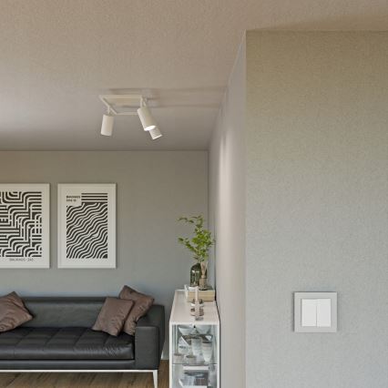 Luminaria de focos 3xGU10/30W/230V blanca