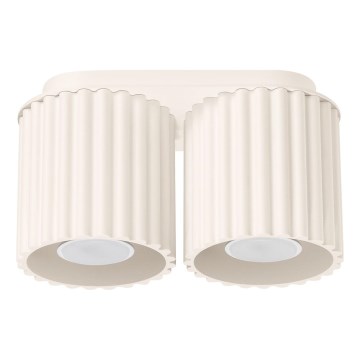 Luminaria de focos AURA 2xGU10/10W/230V color crema