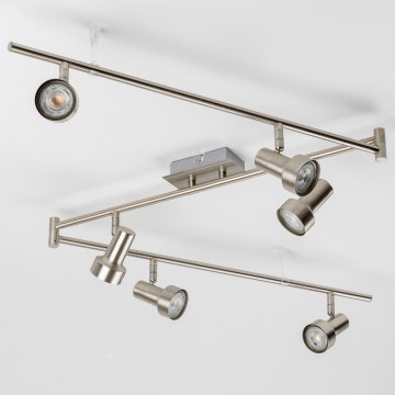Luminaria de focos LED 6xGU10/4,7W/230V, cromo mate
