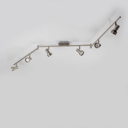 Luminaria de focos LED 6xGU10/4,7W/230V, cromo mate