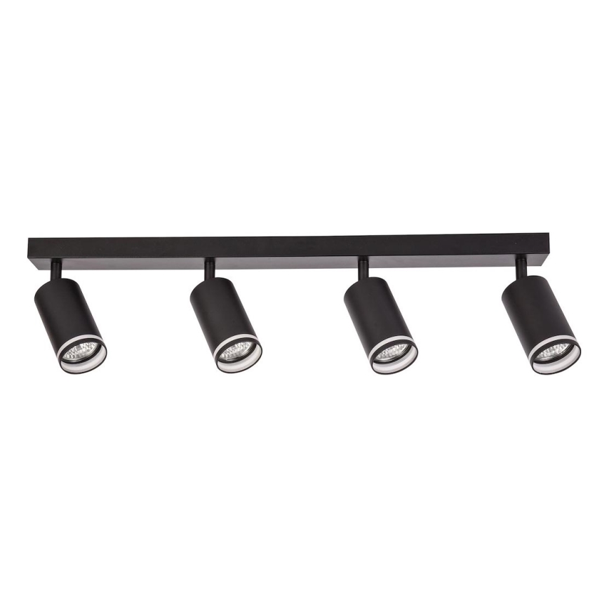 Luminaria de focos PIPE 4xGU10/10W/230V negra