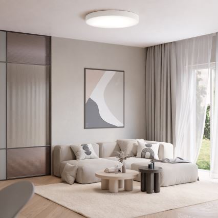 Lámpara de techo CLEO con detector de movimiento y sensor crepuscular, 5x E27 / 24W / 230V, Ø 60 cm, blanca