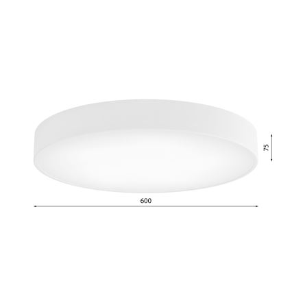 Lámpara de techo CLEO con detector de movimiento y sensor crepuscular, 5x E27 / 24W / 230V, Ø 60 cm, blanca