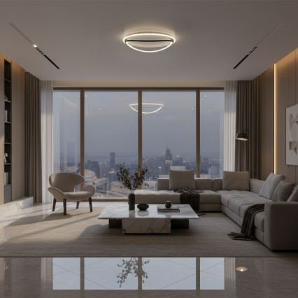 Luminaria de techo HALO LED, 38 W, 230 V, Ø 50 cm, negra