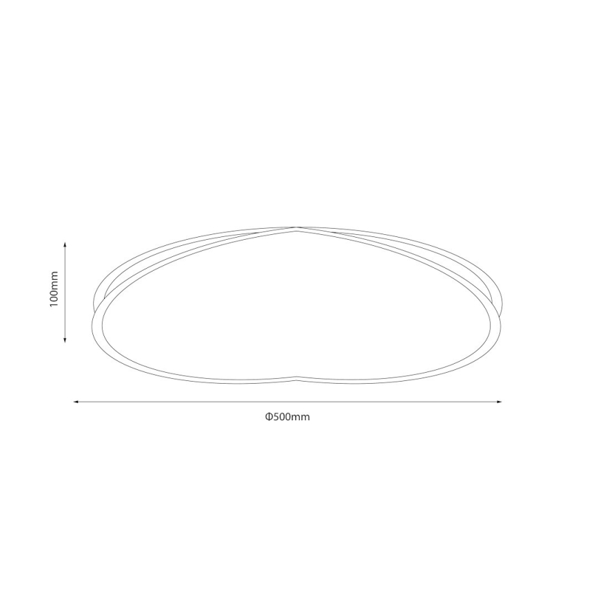 Luminaria de techo HALO LED, 38 W, 230 V, Ø 50 cm, negra