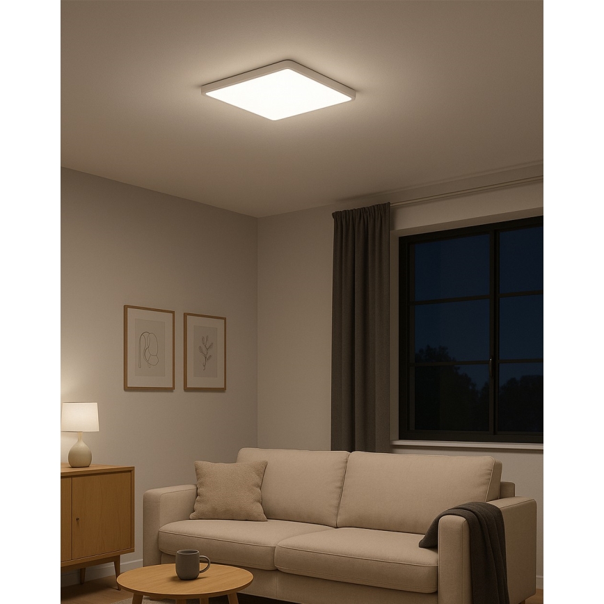 Luminaria de techo LED/24W/230V 3000/4000/6500K 30x30 cm blanca