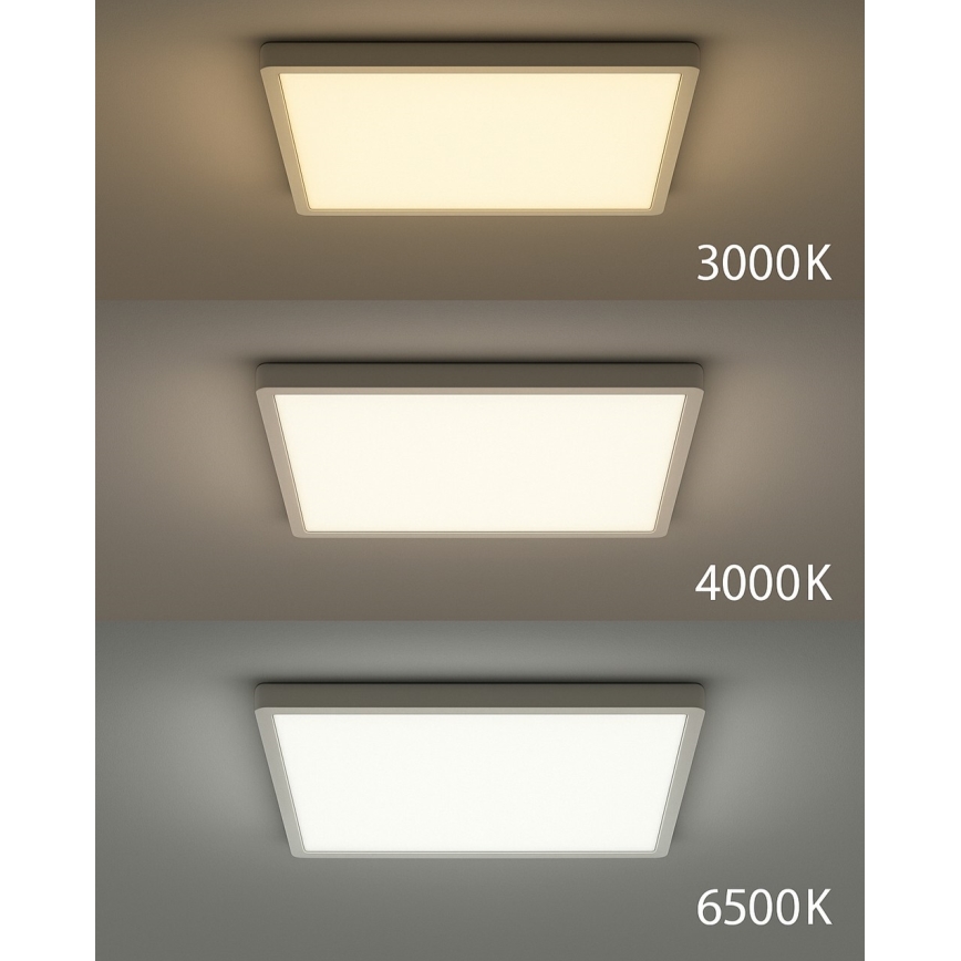 Luminaria de techo LED/24W/230V 3000/4000/6500K 30x30 cm blanca