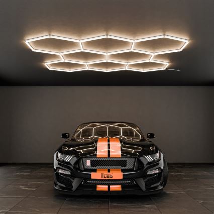 Luminaria de techo LED HEXAGON LED/280W/85-265V 4000K 313x298 cm CRI 90 IP54 blanca