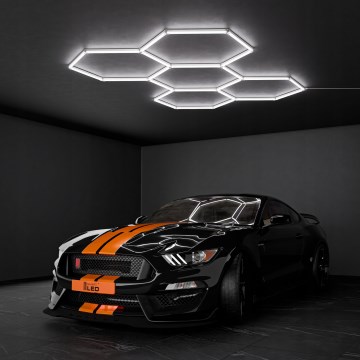 Luminaria de techo LED HEXAGON LED/192W/85-265V 6500K 298x209 cm CRI 90 IP54 blanco