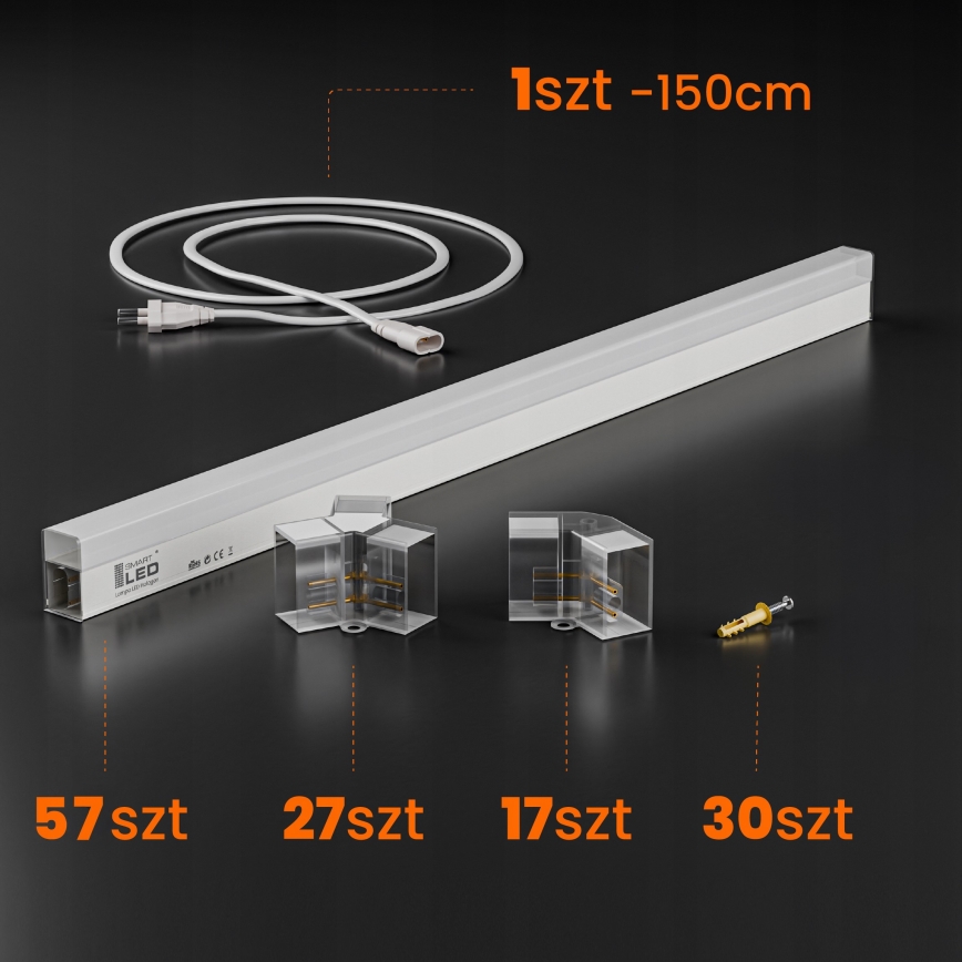 Lámpara de techo LED HEXAGON LED/456W/85-265V 4000K 522x298 cm CRI 90 IP54 blanco