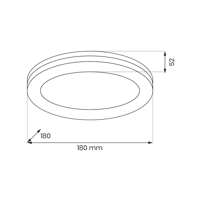 Luminaria de techo LED para baño MARLON LED/12W/230V Ø 18 cm IP54 blanca
