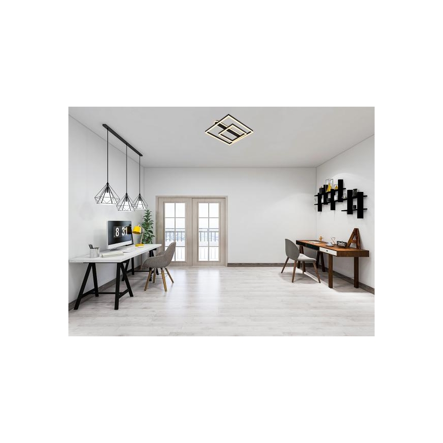 Luminaria de techo LED regulable 95W/230V 3000-6500K + mando a distancia
